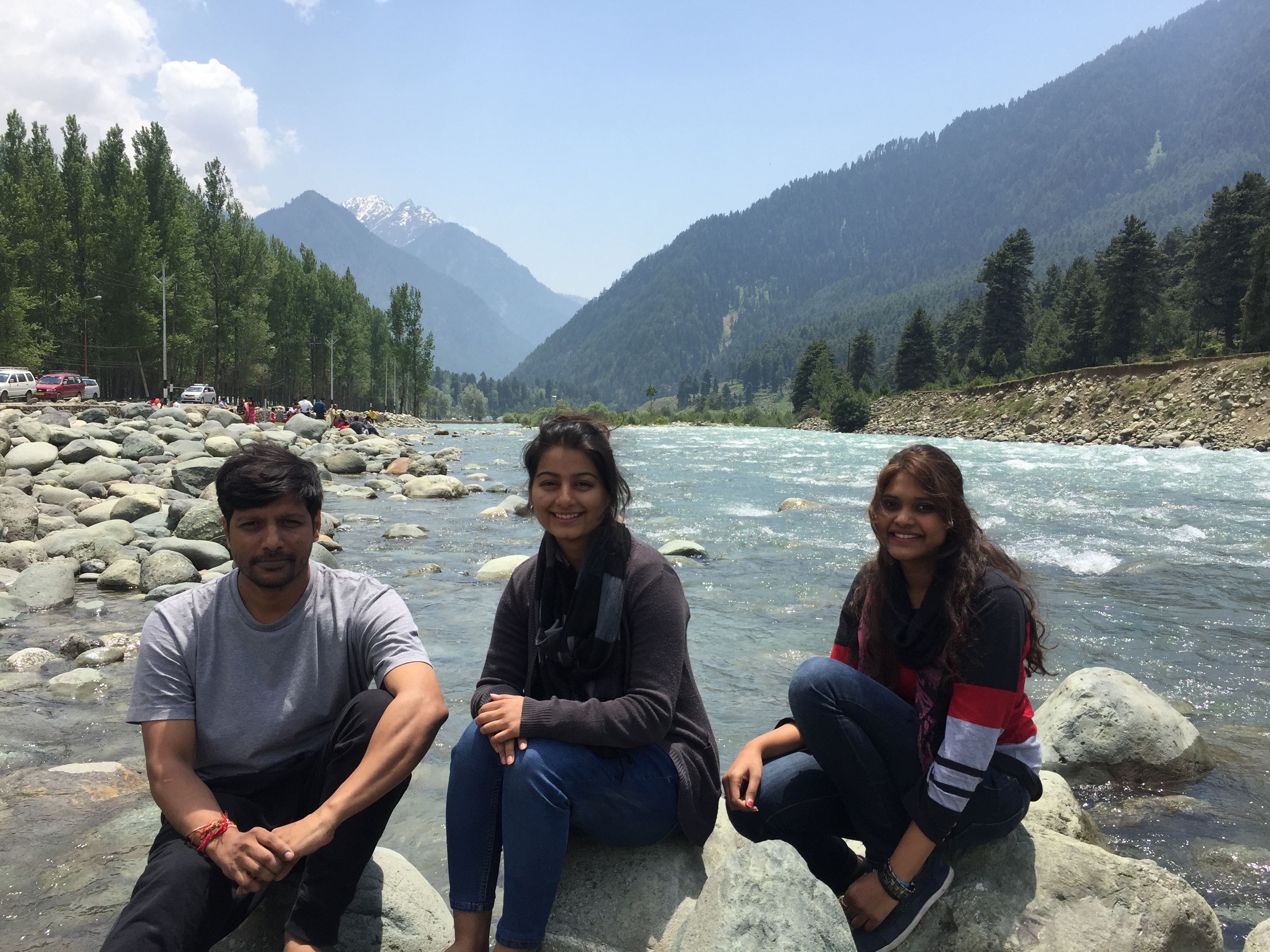 Zahra and Neha with Mr. Adhik Kadam- Founder, Director- Borderless World Foundation May 2018 Dept- Poli n Pub Adm