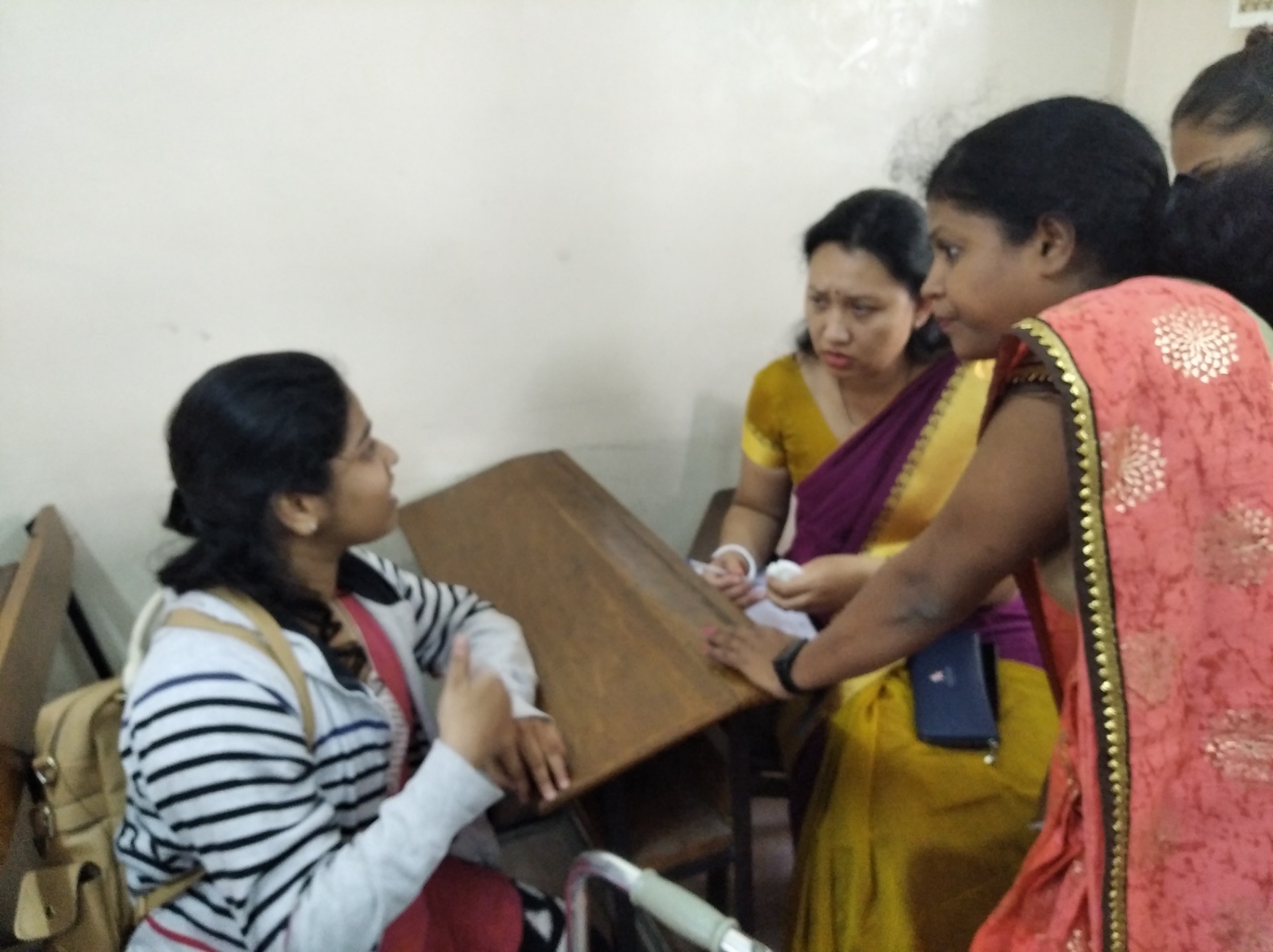 30th jan 2020_interviewing Divyang students on facility provided