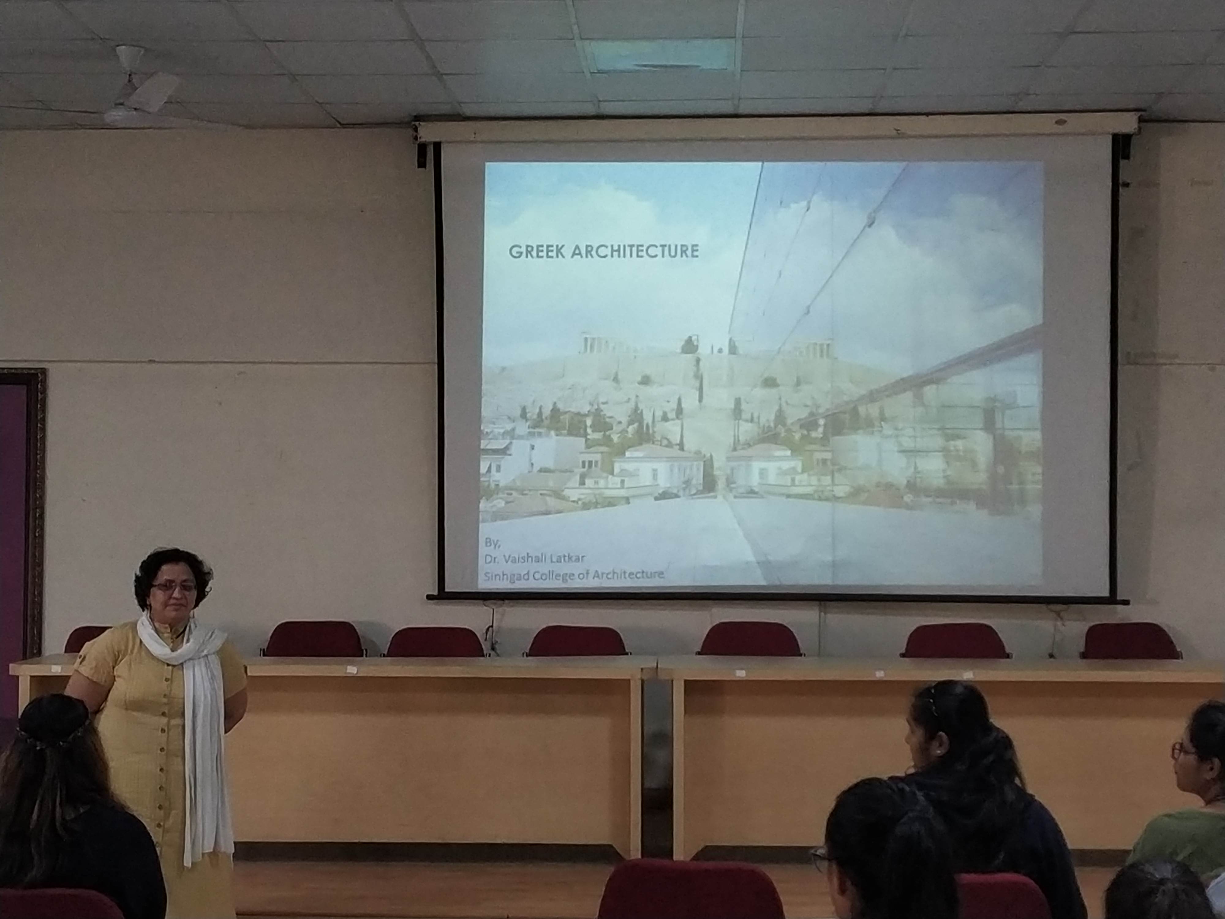 Guest Lecture Dr. Vaishali Latkar Greek Architecture Dept. of History