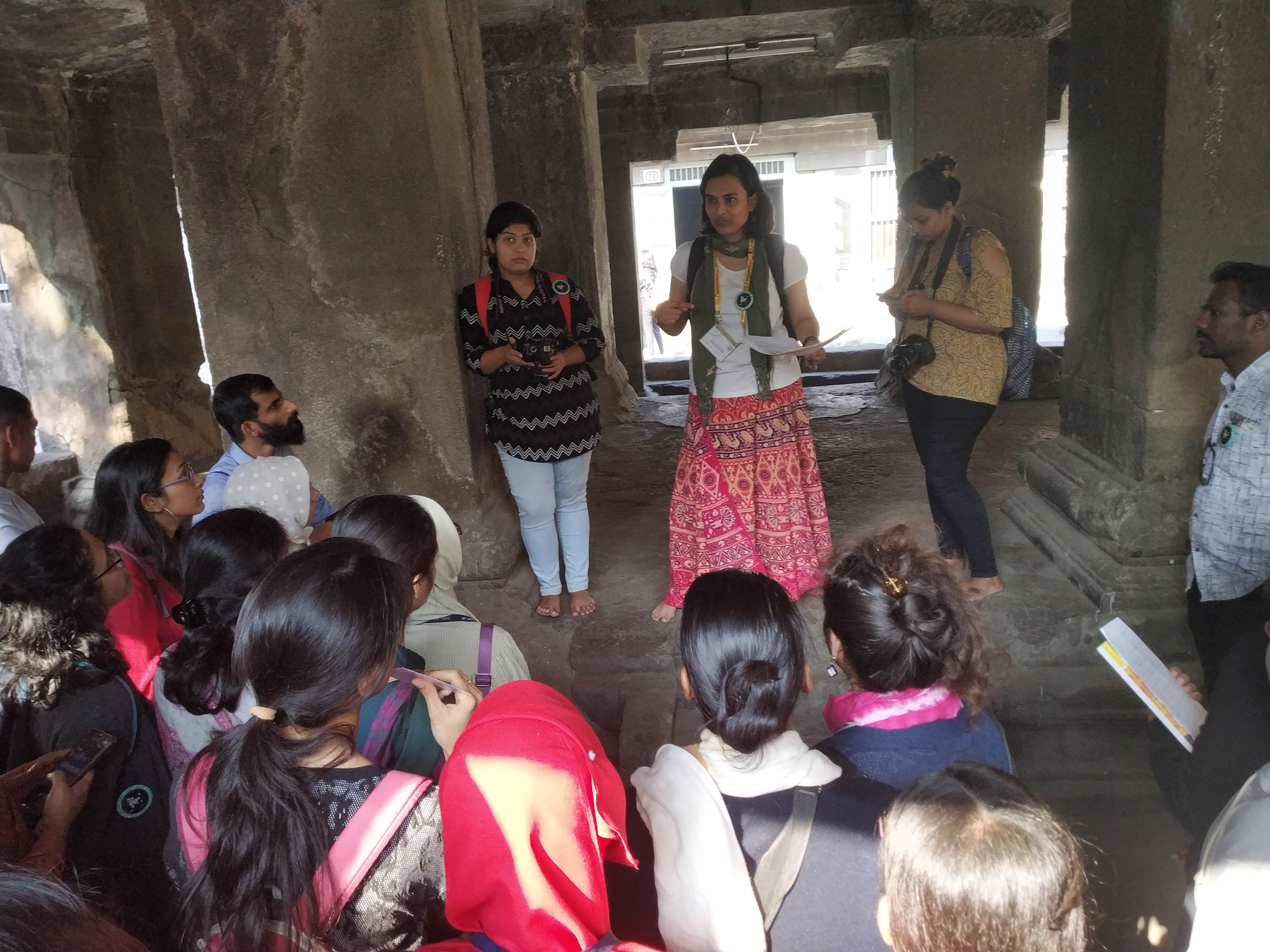 Heritage Walk Pataleshwar Caves At the Vahana Mandapa Dept. of History