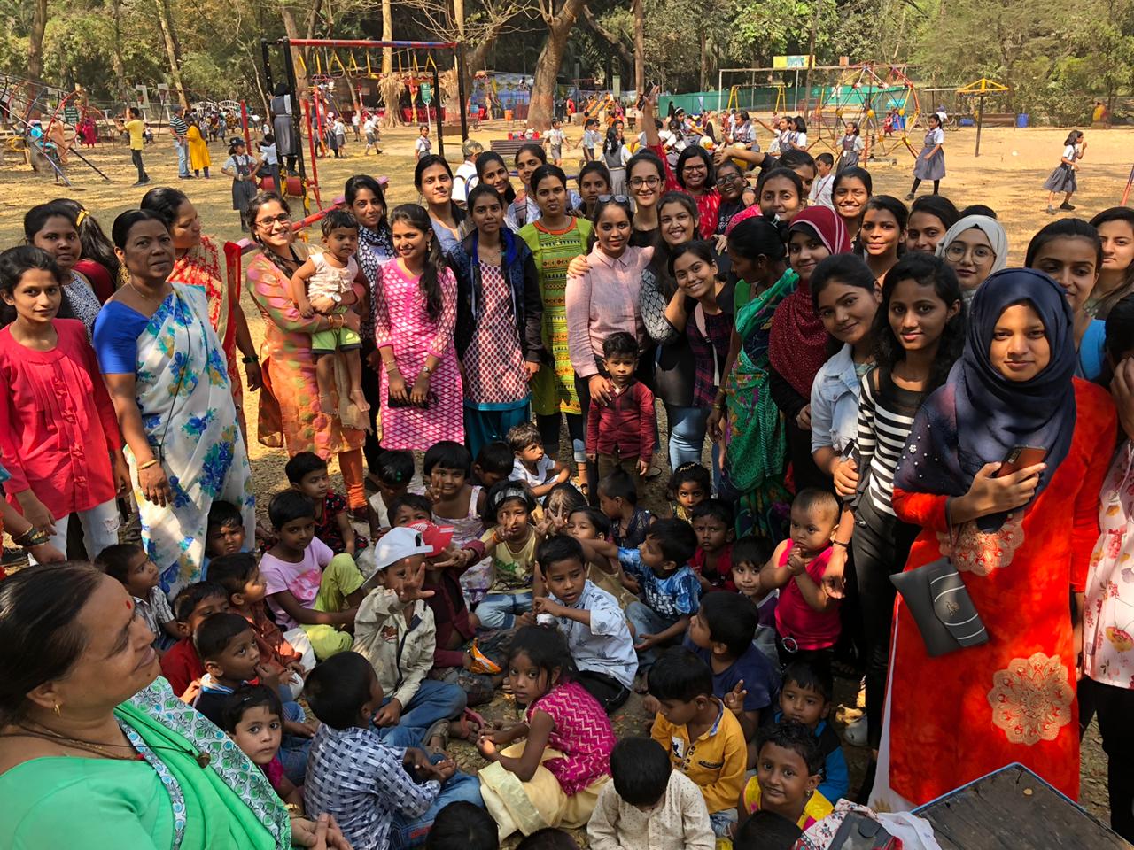 Students at Empress Garden with DeepGriha support staff and Children