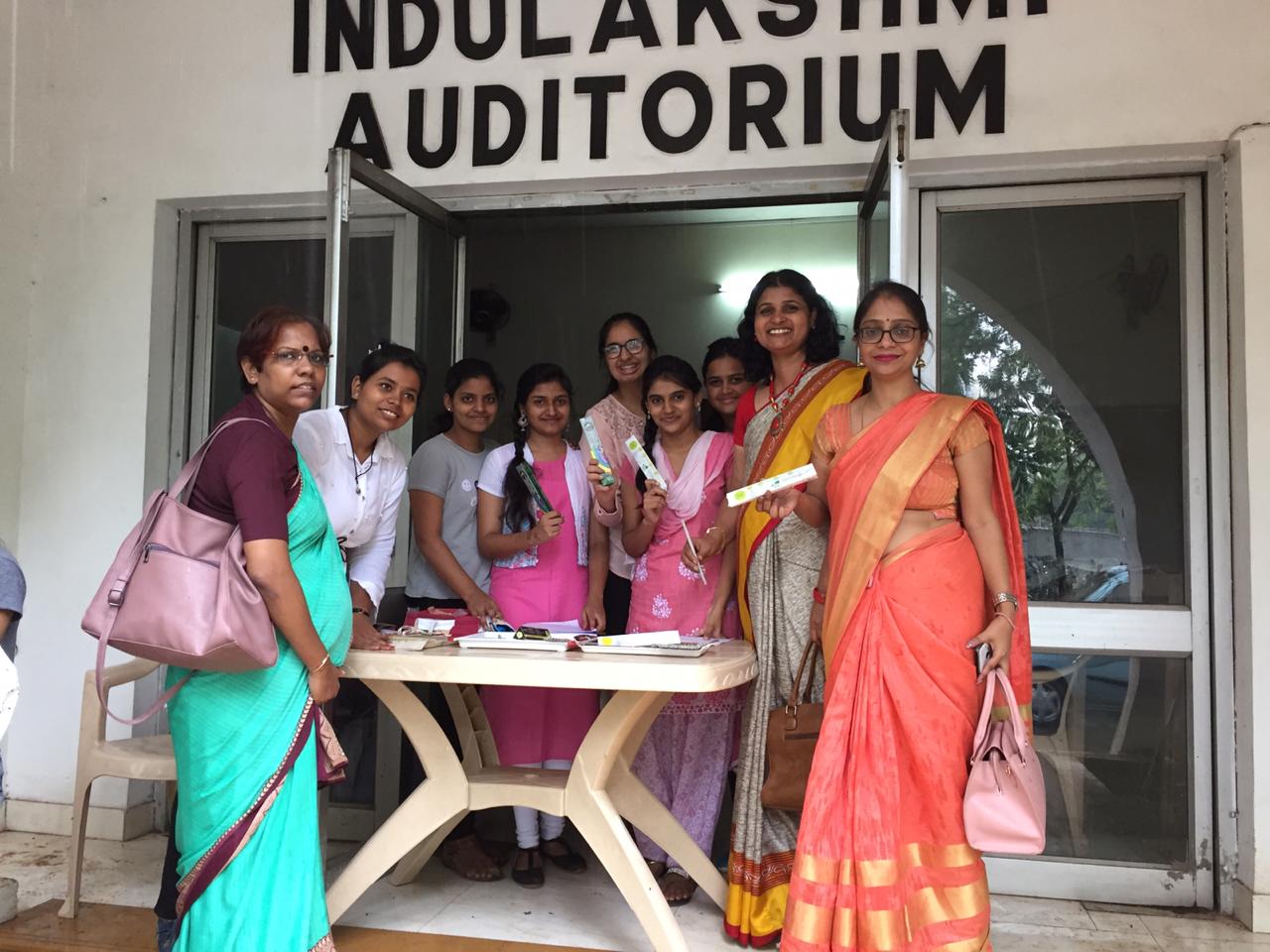 Faculty members of the department at the stall