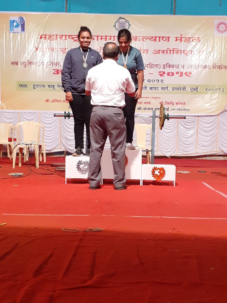 Senior College- ANUSHKA SARADE-Second Place in Maharashtra State Power Lifting Competition