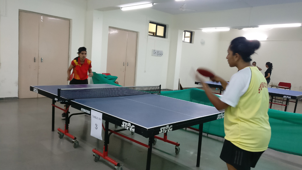 Inter Collegiate table tennis Competition our team secured fourth Place. (while playing the match)