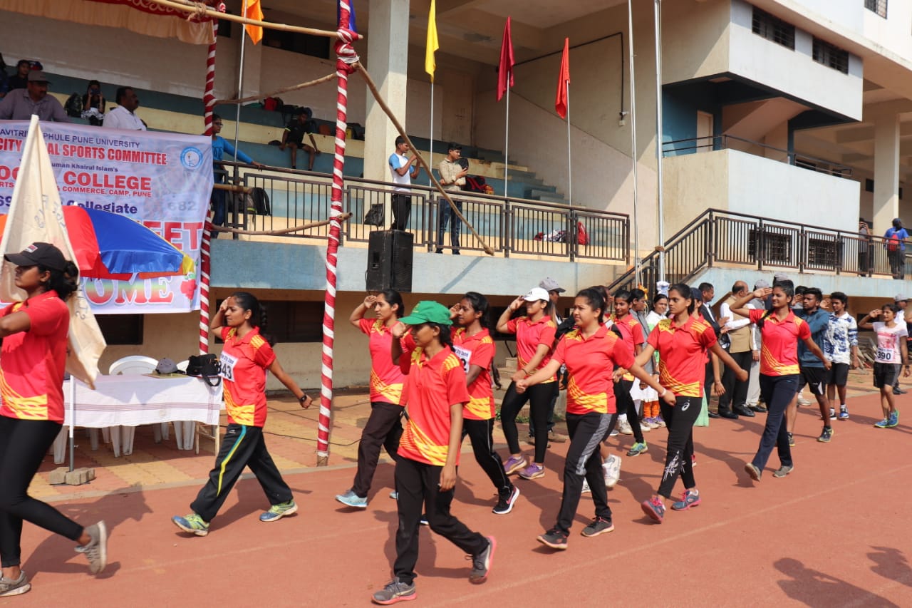 Inter Collegiate Athletics Competition our team doing march past