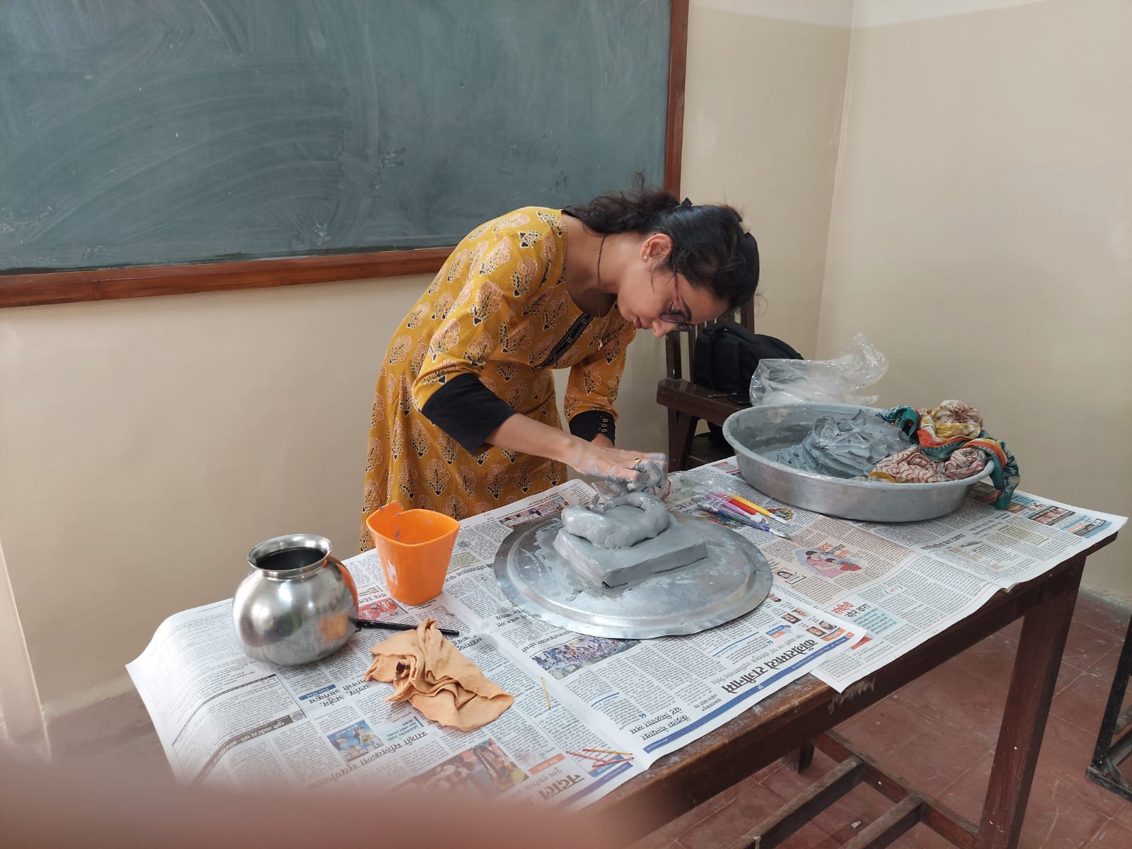 Green Bappa Idol Making