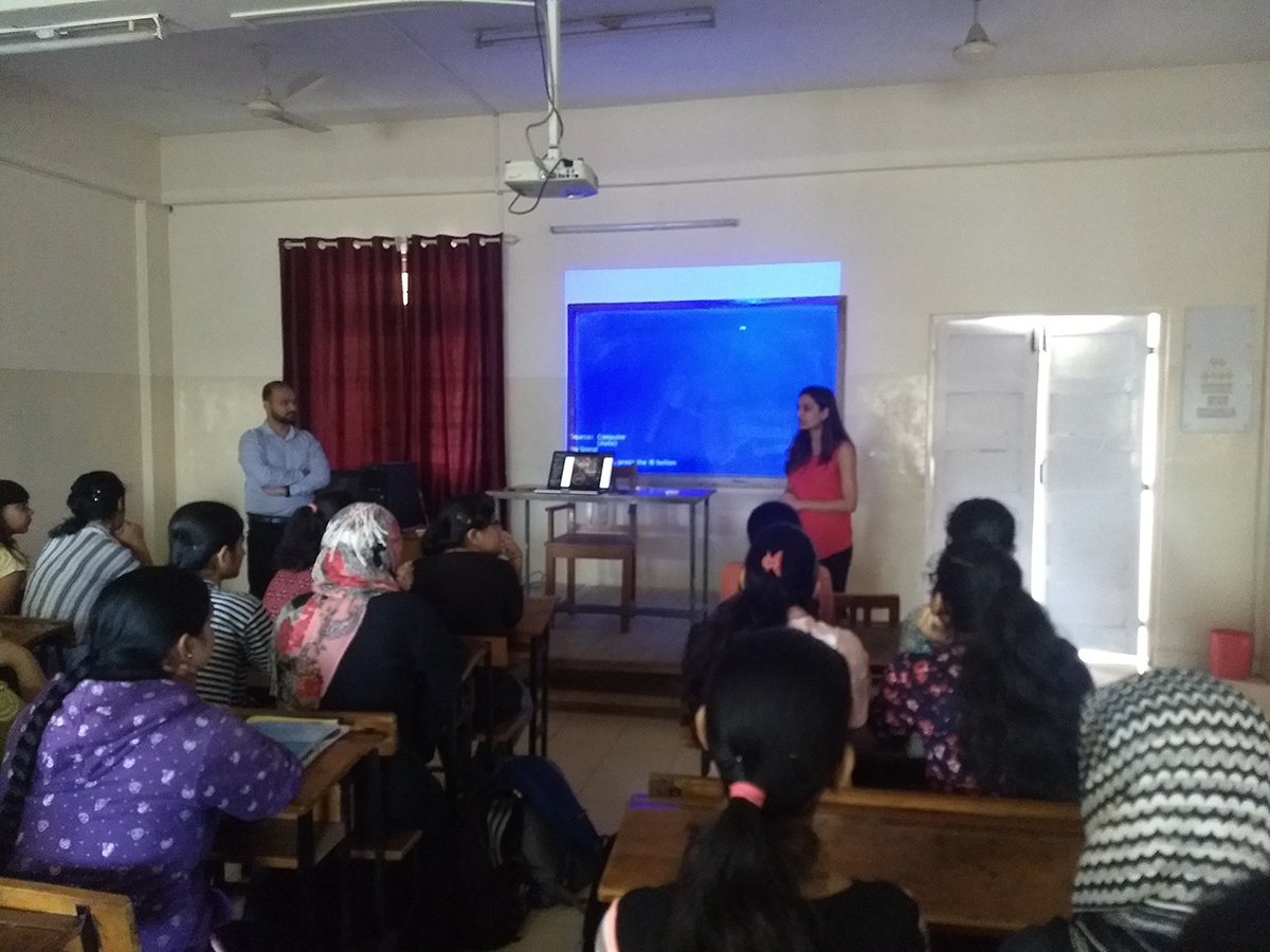 Mukul Bansal and Bijal Parekh Guiding students of SY B.Sc (CS)