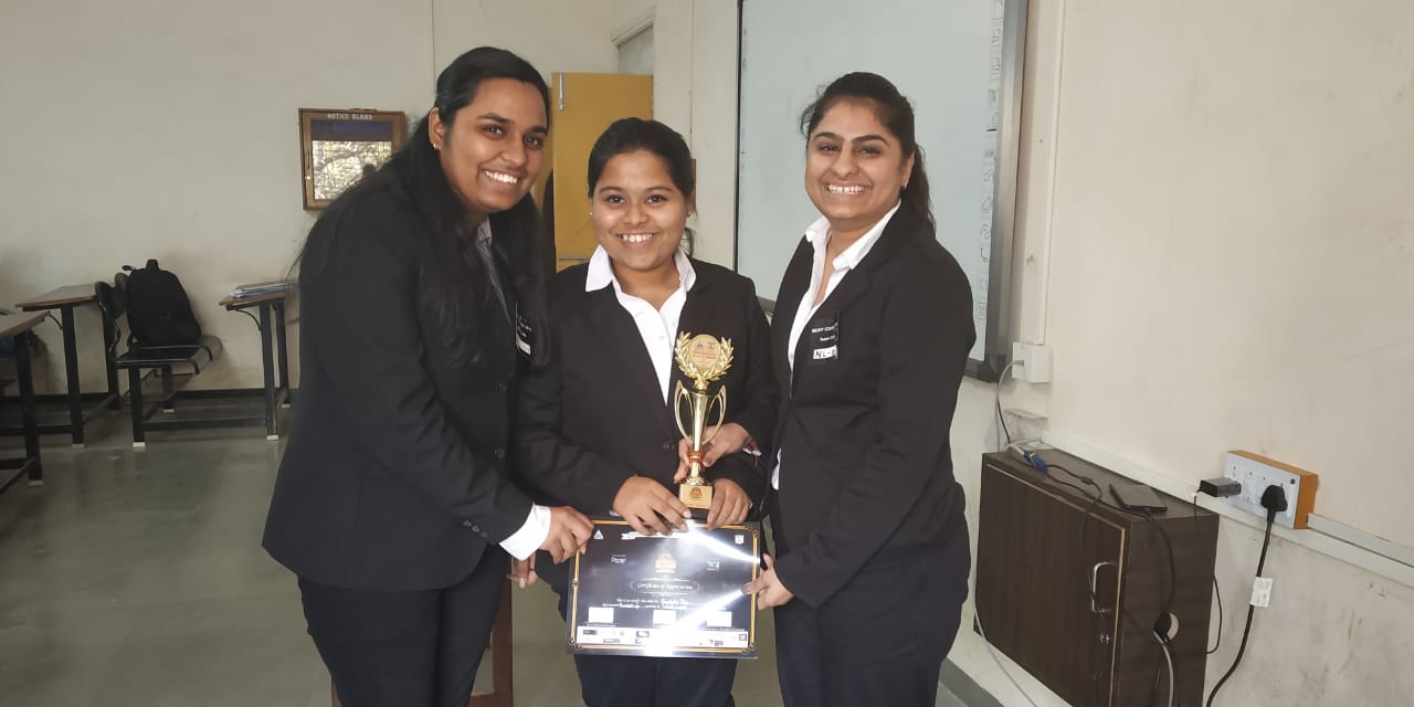 Runners Up Trophy in  Moot Court competition!