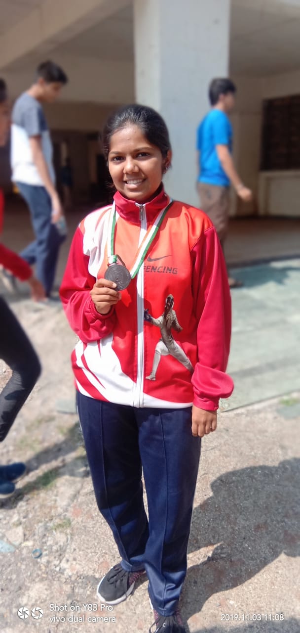 Senior College- Sakshi More -Third Place in Maharashtra State Fencing Competiton 