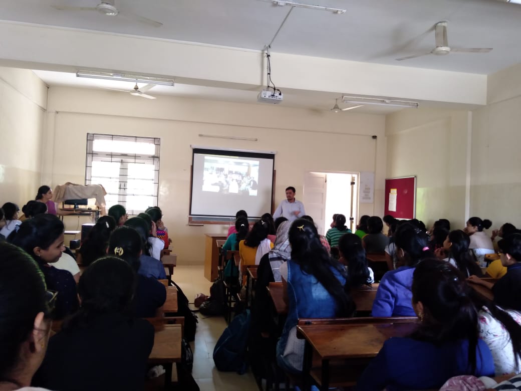 Students attending orientation