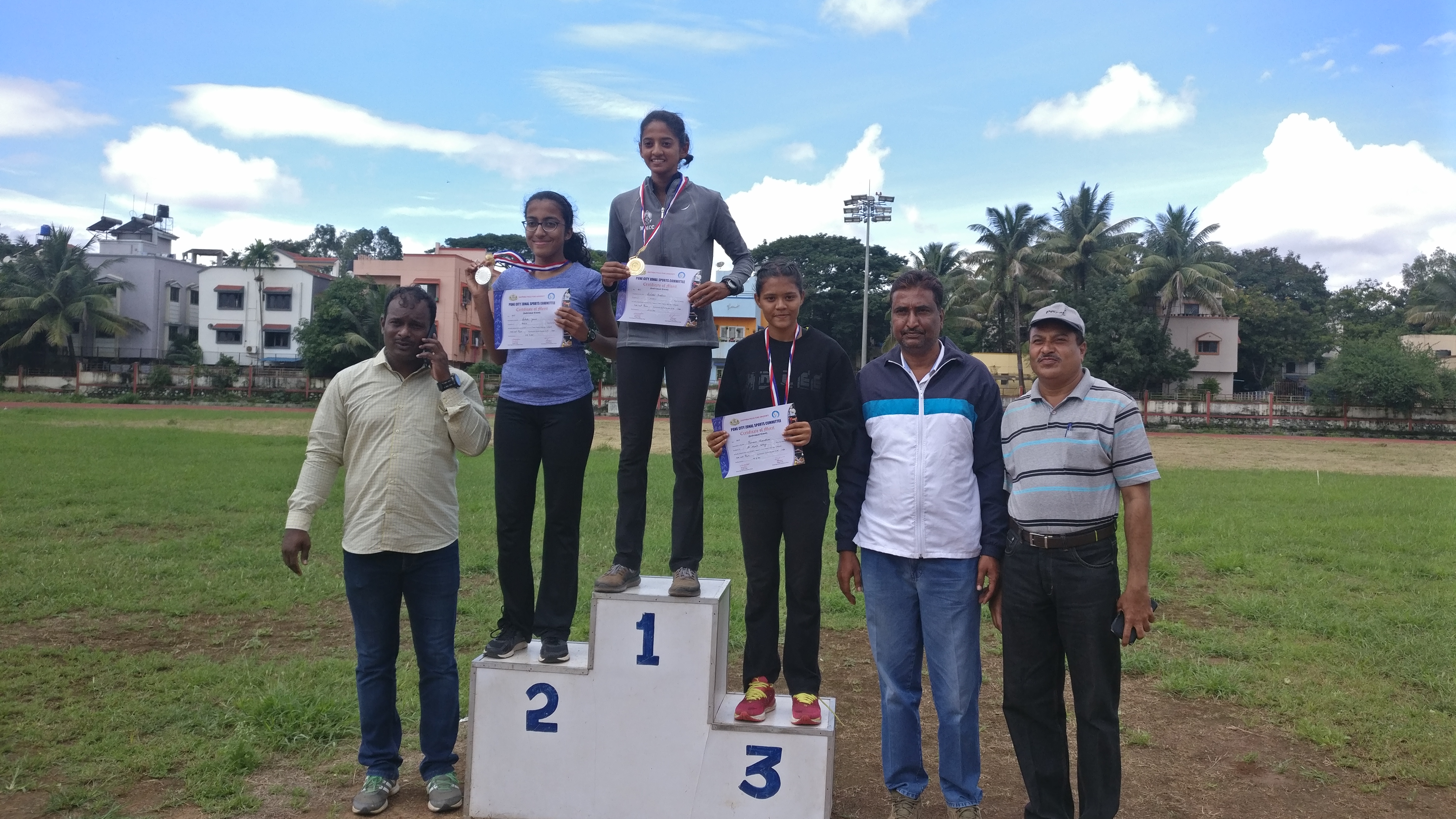 Senior College-  Poonam Choudhari- Third Place in Inter Collegiate High Jump Competition