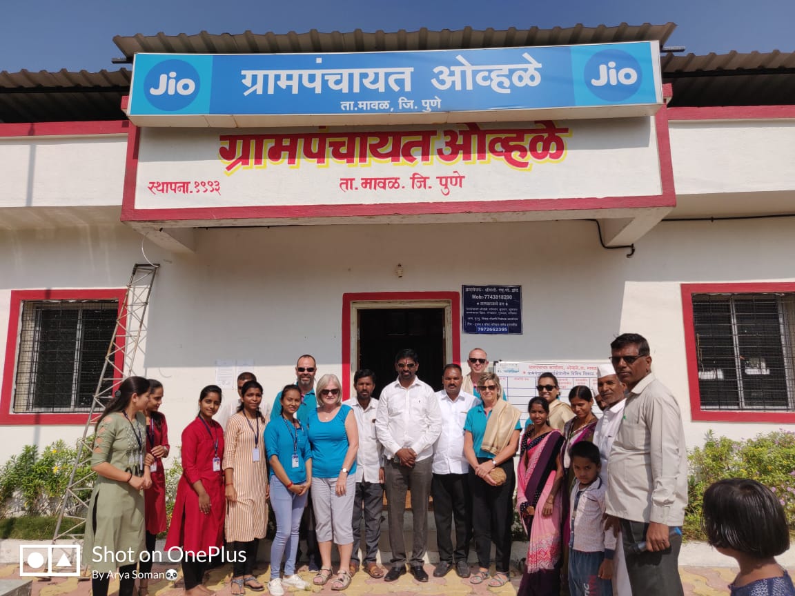 Volunteers with the doctors and villagers